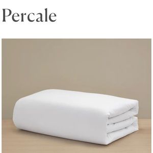 H by Frette Percale Queen Duvet Cover, New in box with tags, White